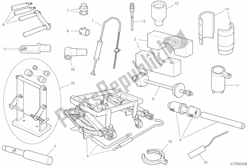 Todas las partes para 01b - Herramientas De Servicio De Taller de Ducati Multistrada 950 S SW 2020